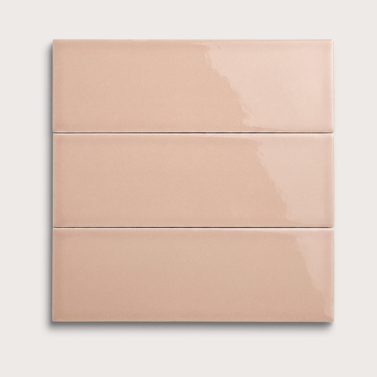 Petal ceramic tile, 4 by 12 inches, gloss finish