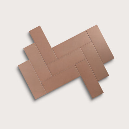 Petal ceramic tile, 4 by 12 inches, matte finish