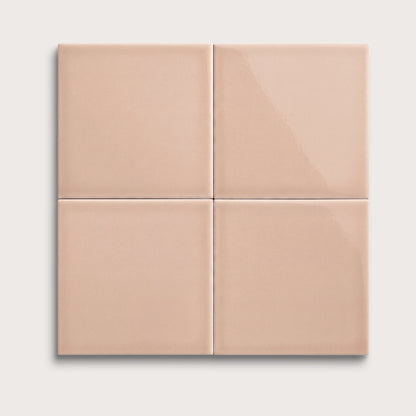 Petal ceramic tile, 6 by 6 inches, gloss finish