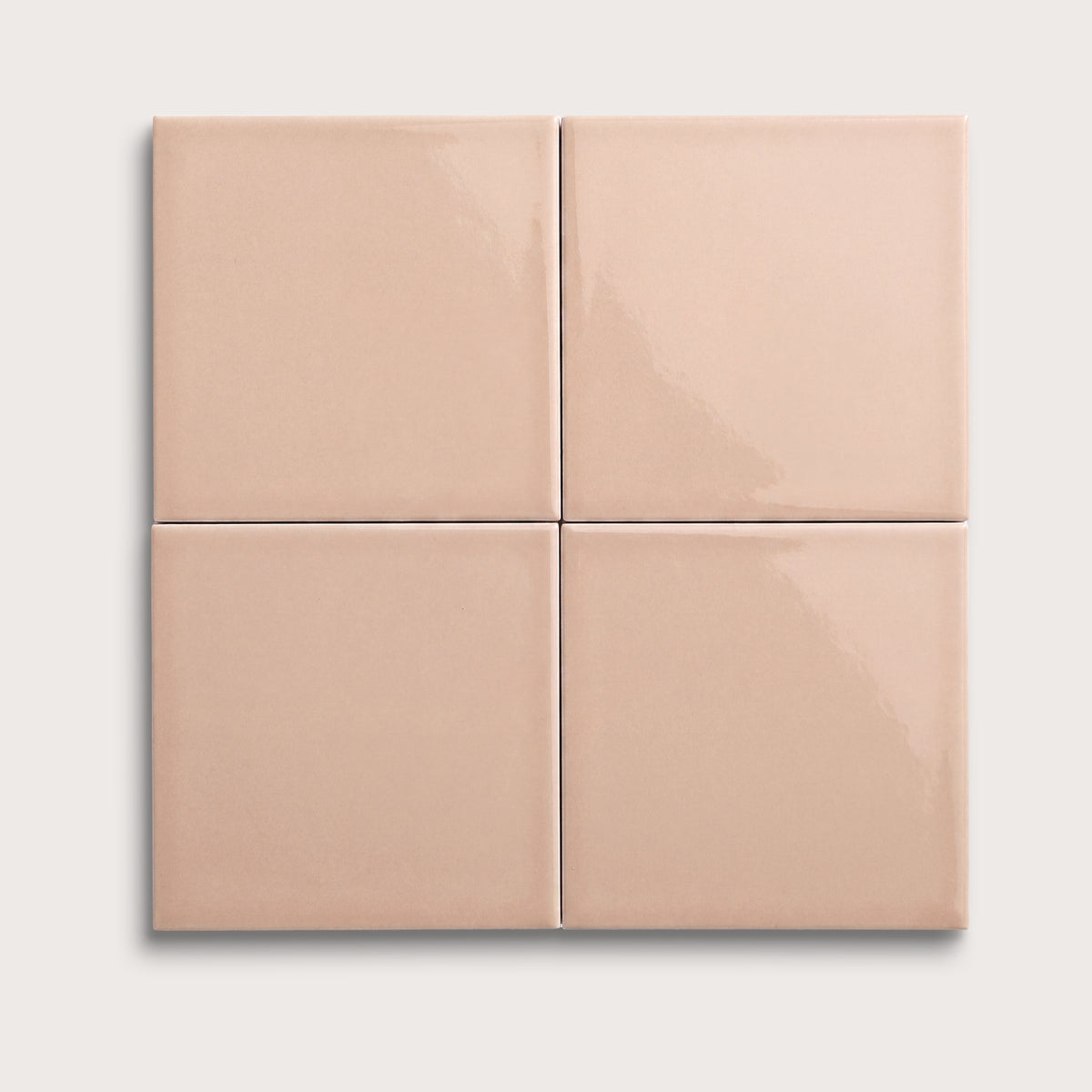 Petal ceramic tile, 8 by 8 inches, gloss finish