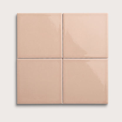 Petal ceramic tile, 8 by 8 inches, gloss finish