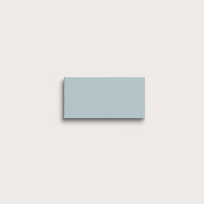 Powder Blue ceramic tile, 2 by 4 inches, matte finish