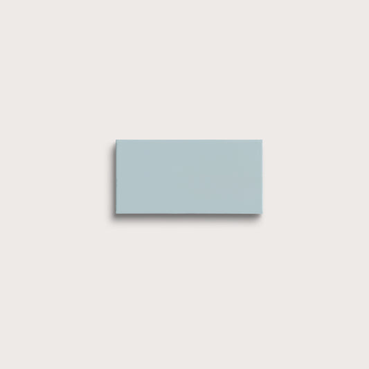 Powder Blue ceramic tile sample, matte finish