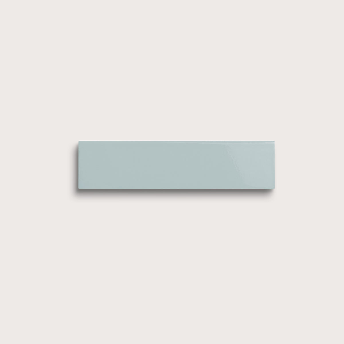 Powder Blue ceramic tile, 2 by 8 inches, gloss finish