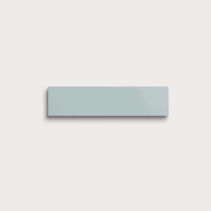 Powder Blue ceramic tile, 2 by 8 inches, gloss finish