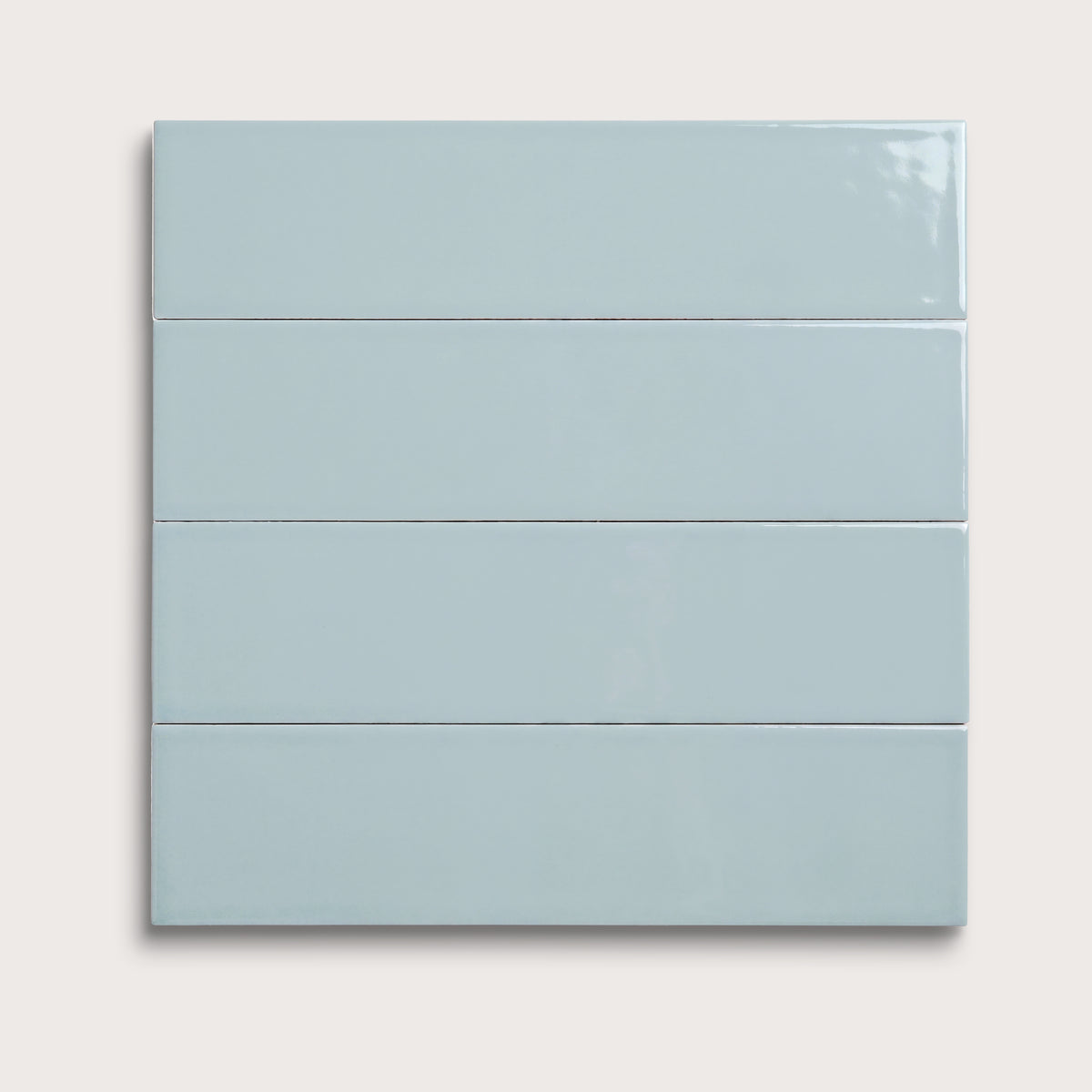 Powder Blue ceramic tile, 3 by 12 inches, matte finish