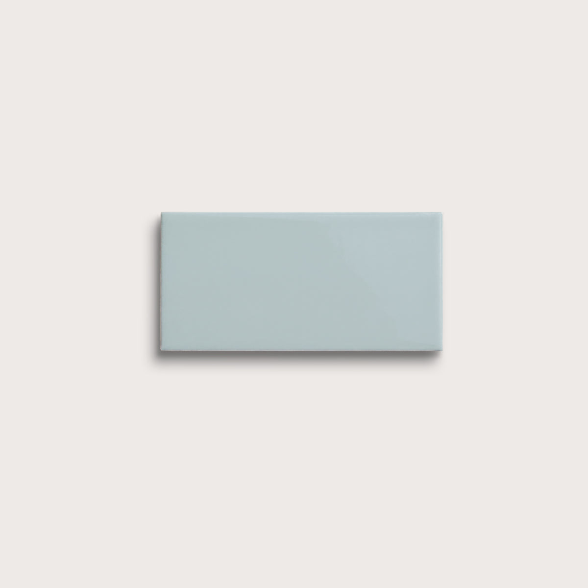 Powder Blue ceramic tile, 3 by 6 inches, gloss finish