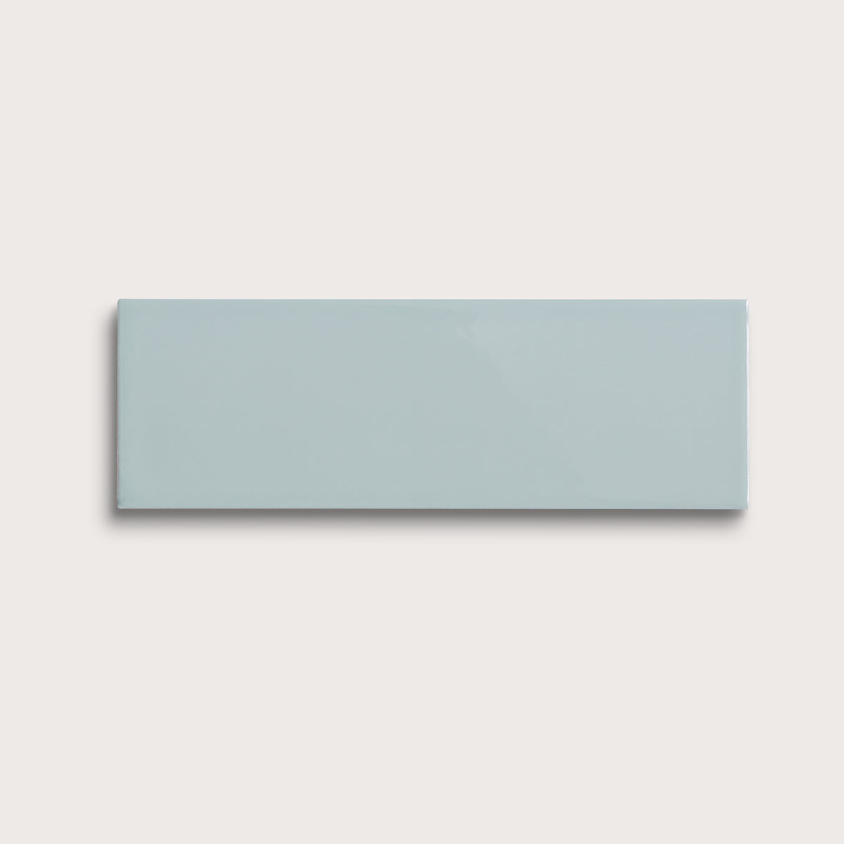 Powder Blue ceramic tile, 4 by 12 inches, gloss finish