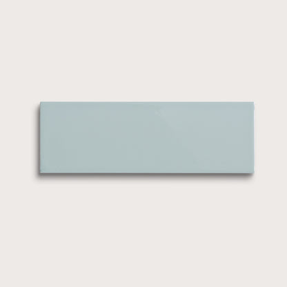 Powder Blue ceramic tile, 4 by 12 inches, gloss finish