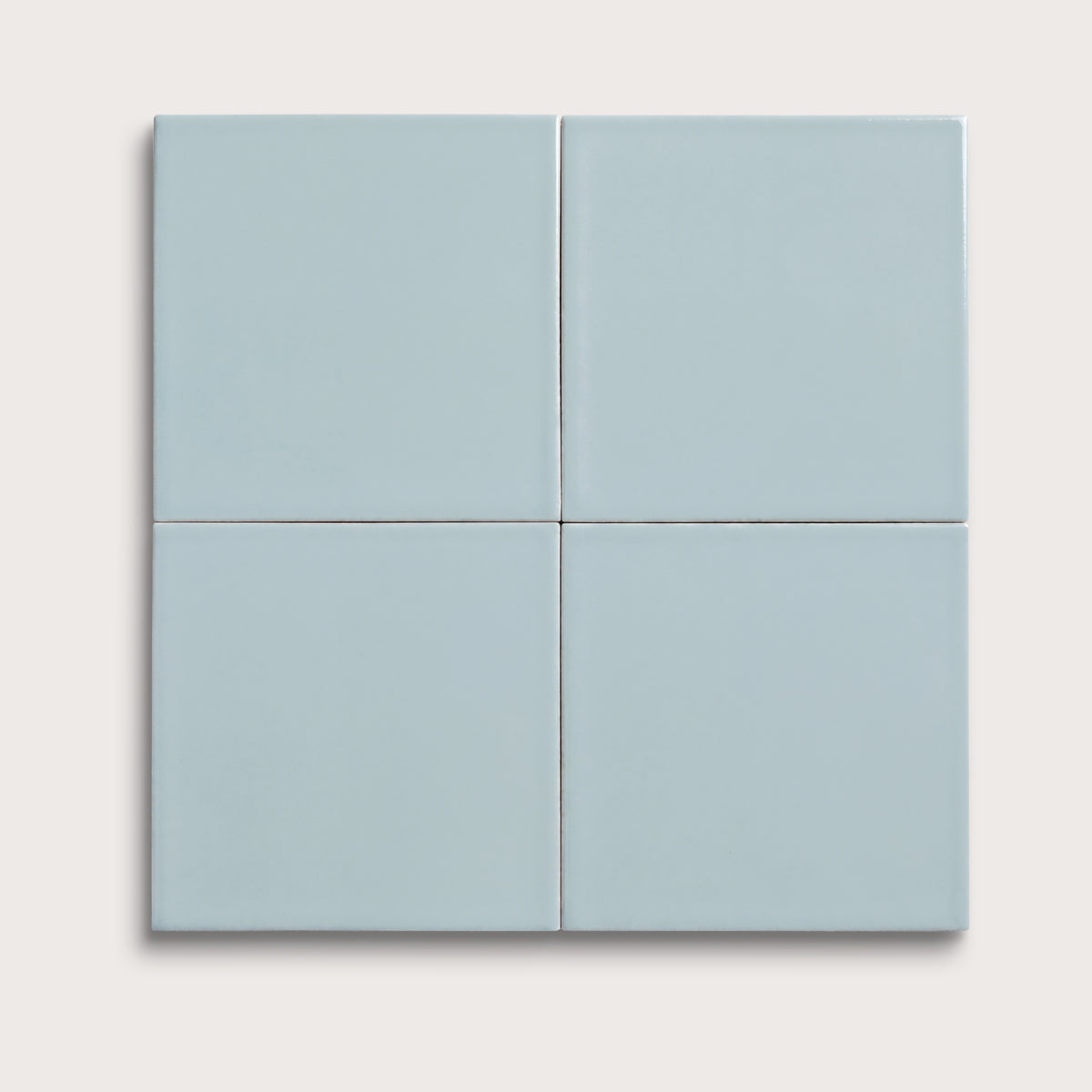 Powder Blue ceramic tile, 6 by 6 inches, matte finish