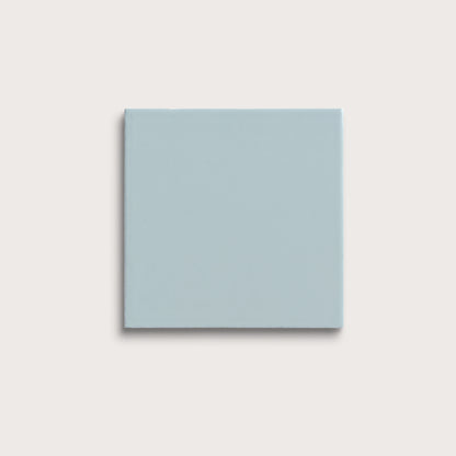 Powder Blue ceramic tile, 6 by 6 inches, matte finish