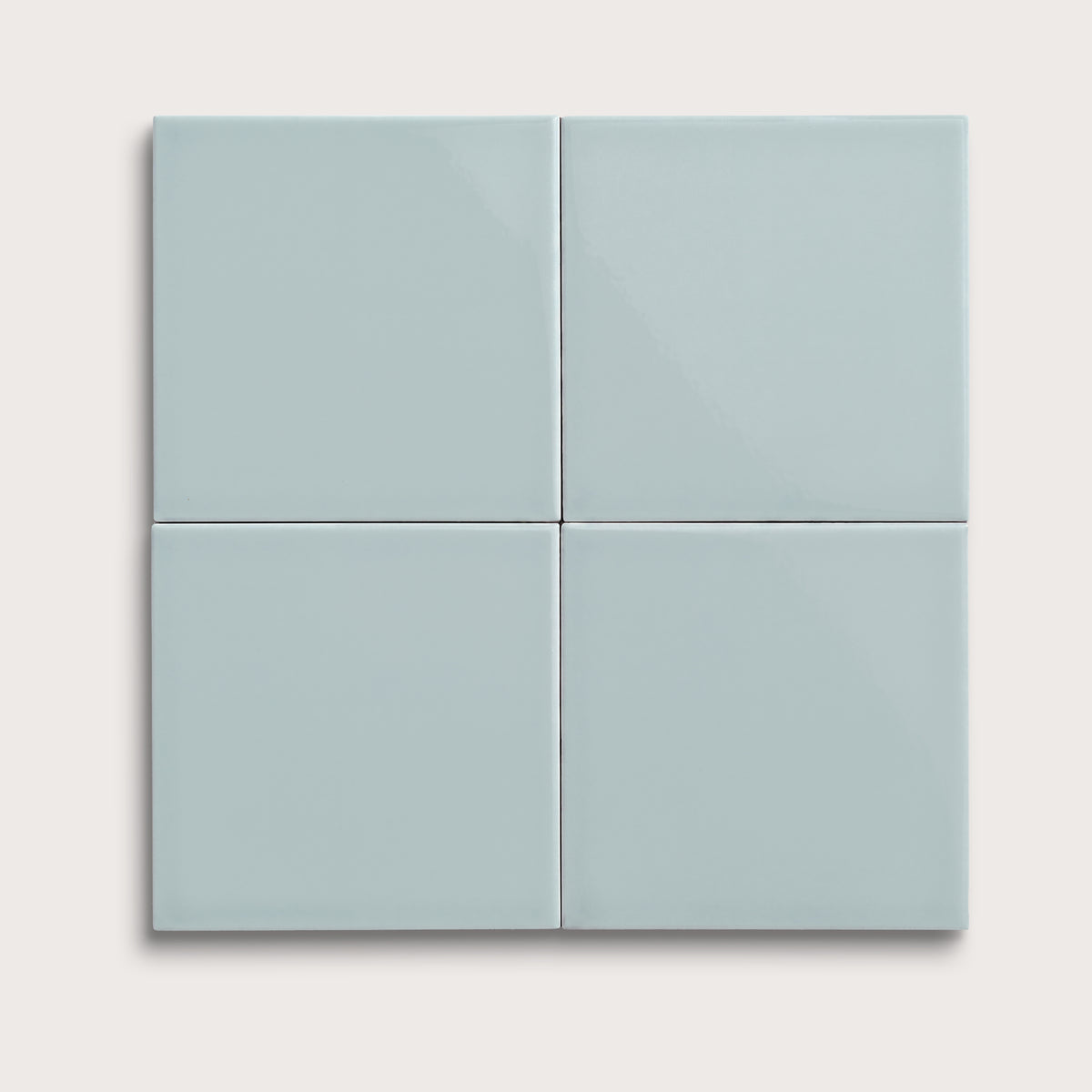 Powder Blue ceramic tile, 8 by 8 inches, gloss finish