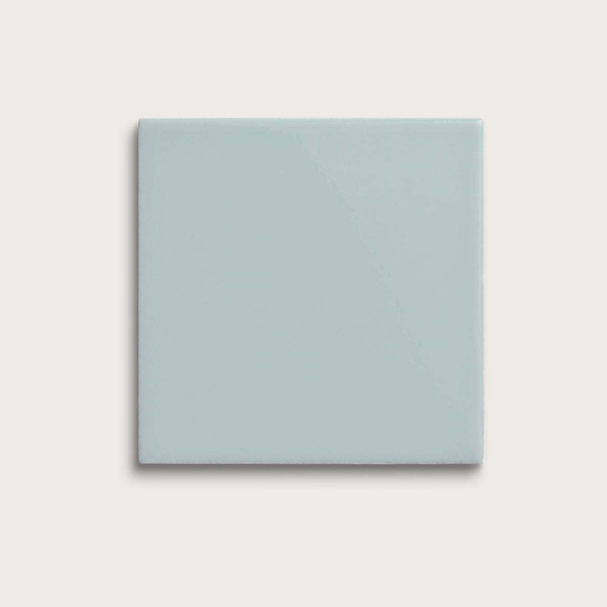 Powder Blue ceramic tile, 8 by 8 inches, gloss finish