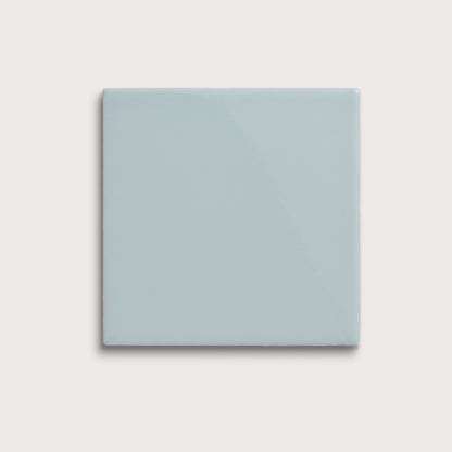 Powder Blue ceramic tile, 8 by 8 inches, gloss finish