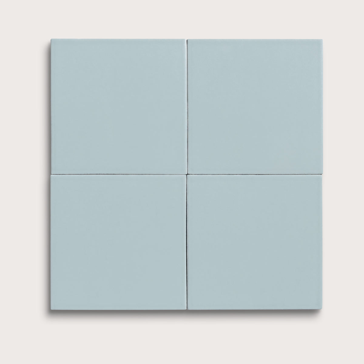 Powder Blue ceramic tile, 8 by 8 inches, matte finish