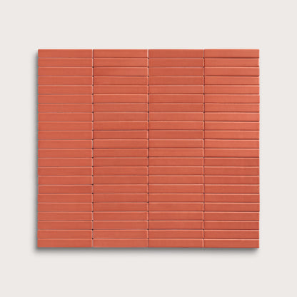Punch ceramic tile, 1 by 6 inch stacked mosaic, matte finish