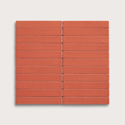 Punch ceramic tile, 1 by 6 inch stacked mosaic, matte finish