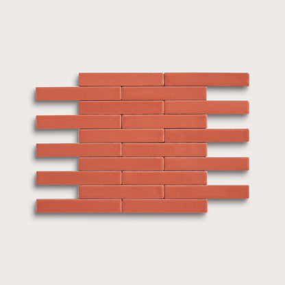 Punch ceramic tile, 1 by 6 inch subway mosaic, matte finish