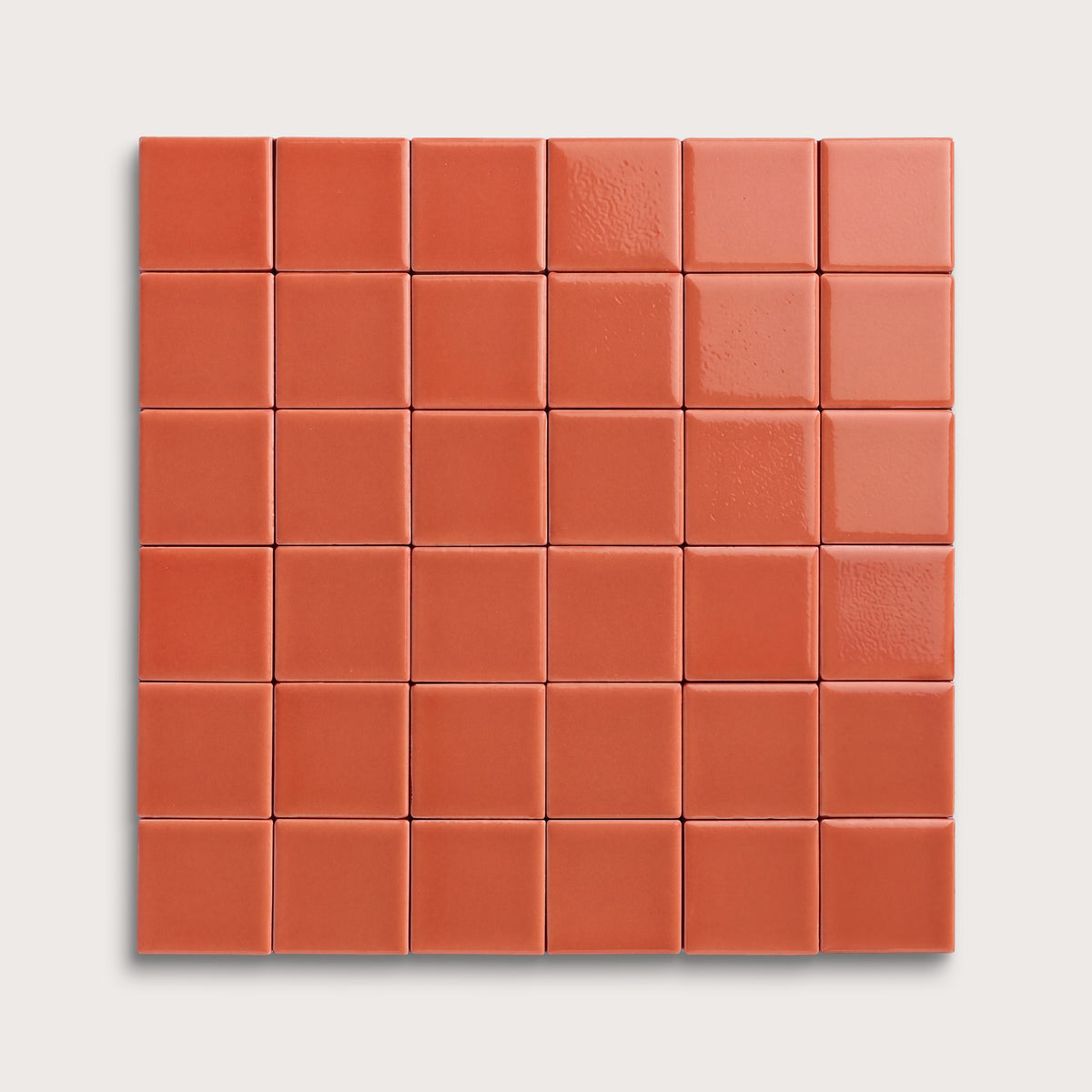 Punch ceramic tile, 2 by 2 inch mosaic, gloss finish
