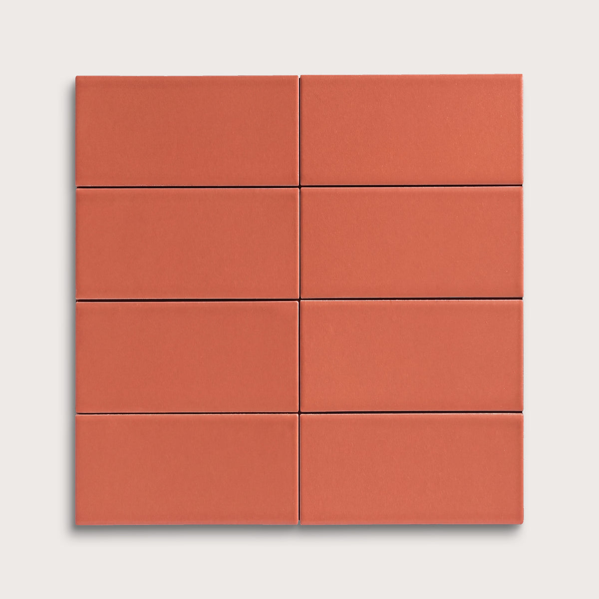 Punch ceramic tile, 2 by 4 inches, matte finish
