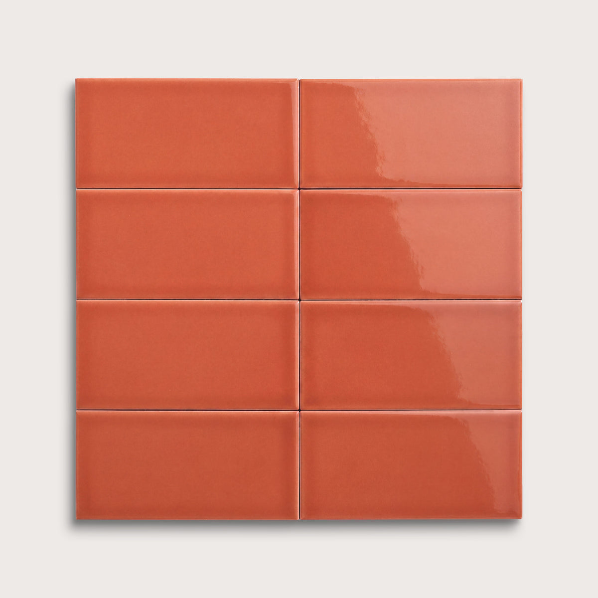Punch ceramic tile, 3 by 6 inches, gloss finish
