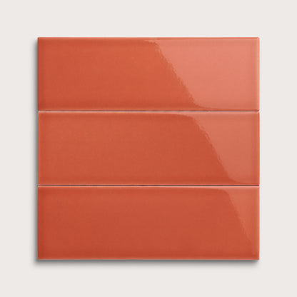 Punch ceramic tile, 4 by 12 inches, gloss finish