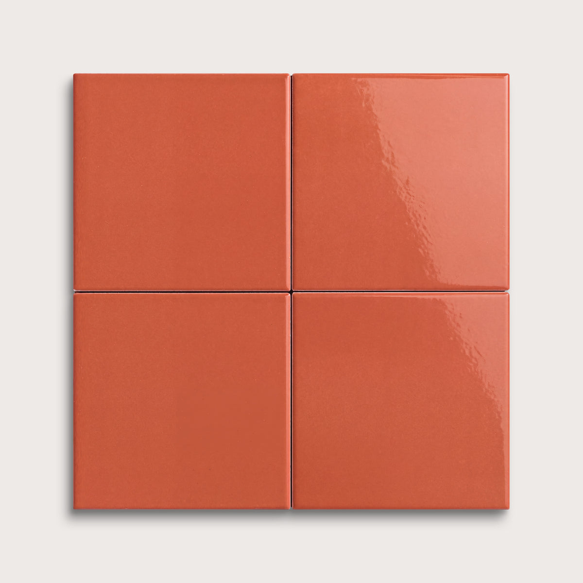 Punch ceramic tile, 4 by 4 inches, gloss finish