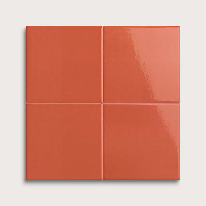 Punch ceramic tile, 4 by 4 inches, gloss finish