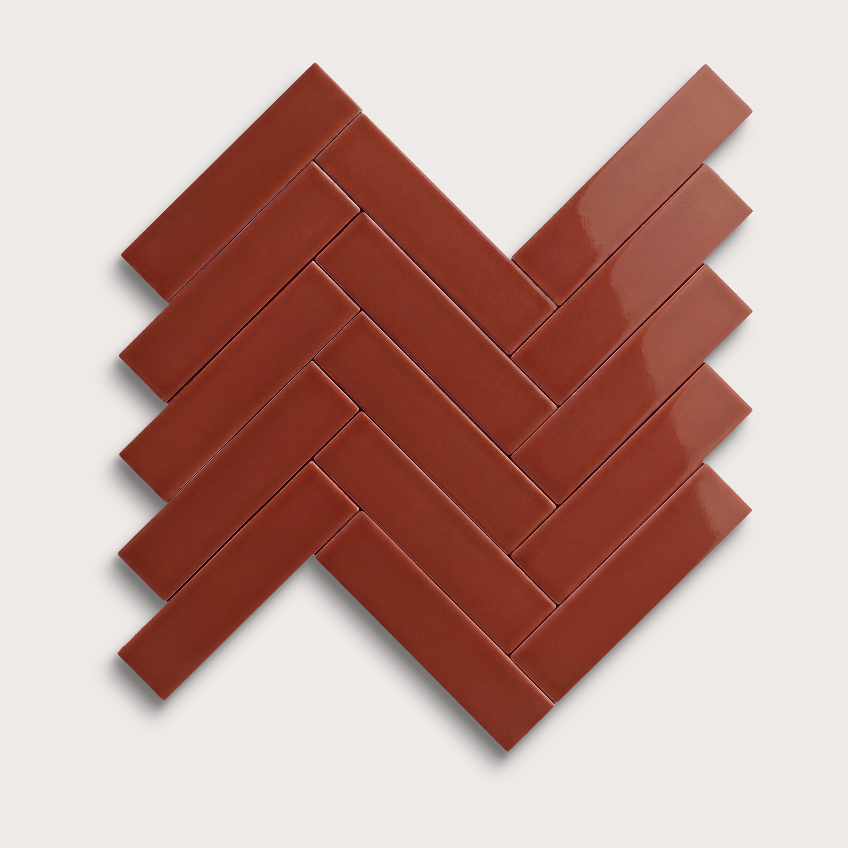 Raspberry Beret 2x8 Flat Ceramic Tile | Gloss – Riad Tile