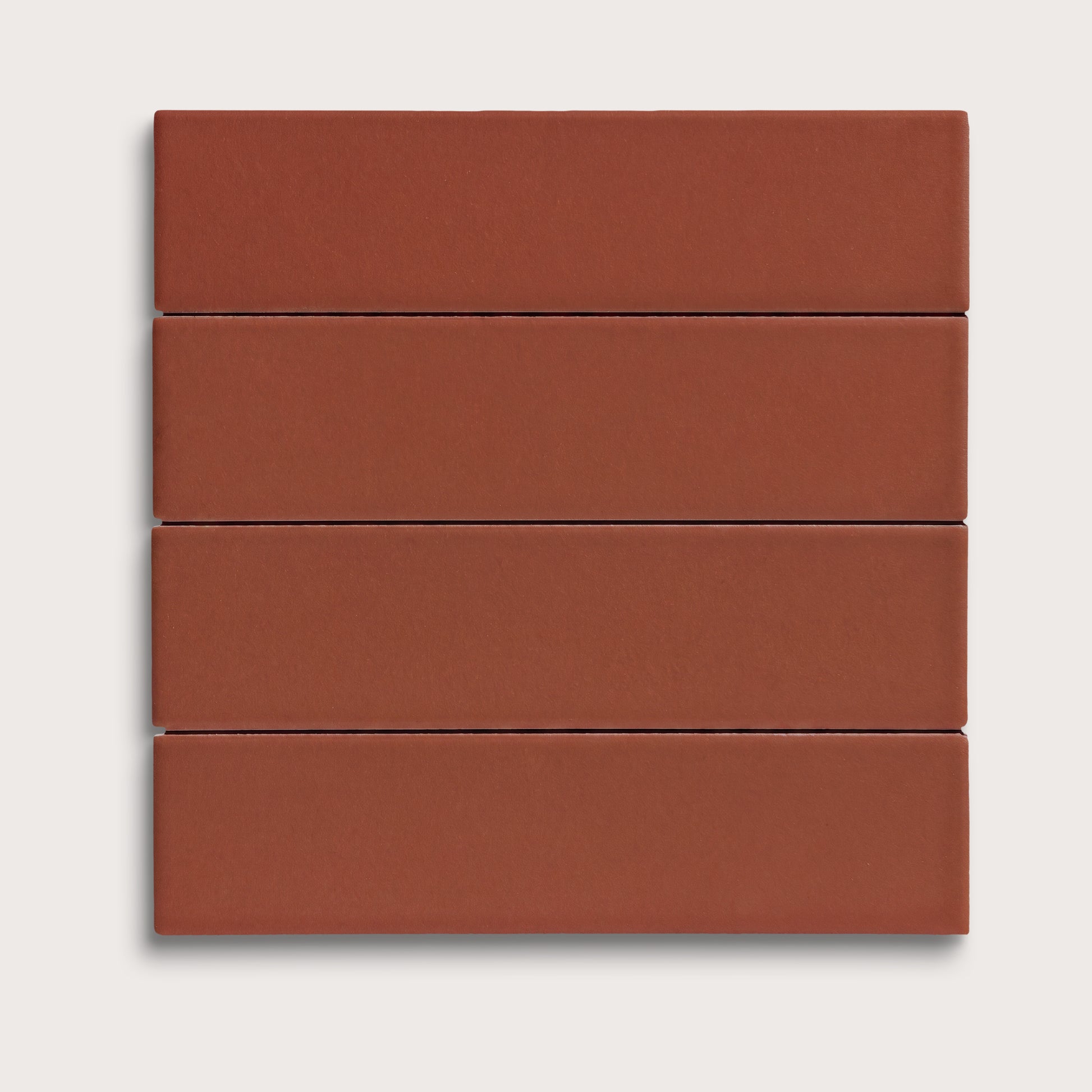 Raspberry Beret ceramic tile, 2 by 8 inches, matte finish