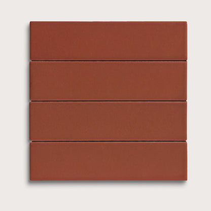 Raspberry Beret ceramic tile, 2 by 8 inches, matte finish
