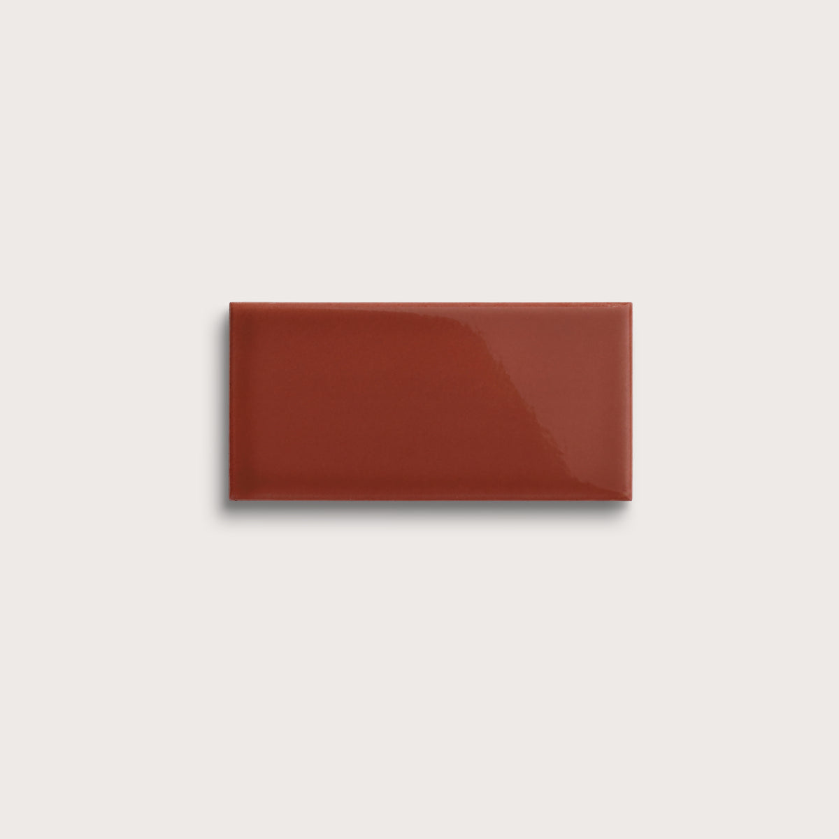 Raspberry Beret ceramic tile, 3 by 6 inches, gloss finish