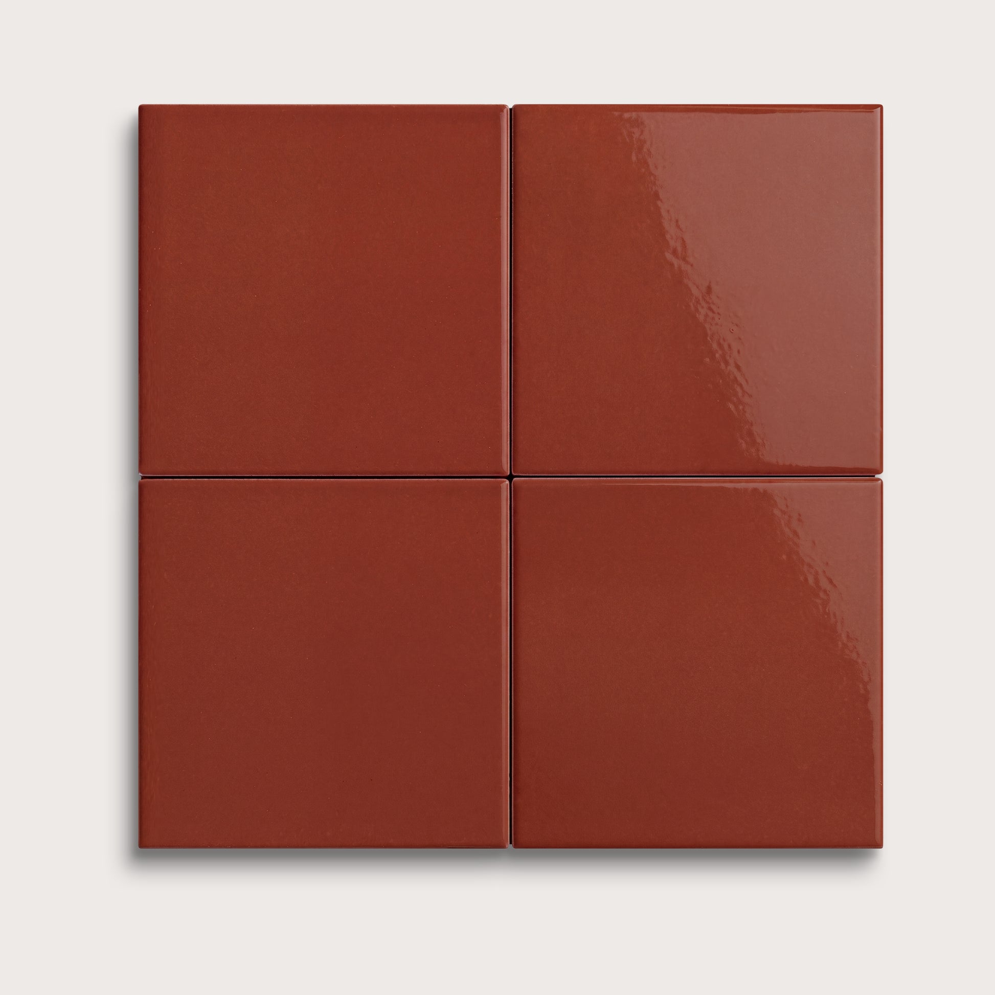 Raspberry Beret ceramic tile, 4 by 4 inches, gloss finish