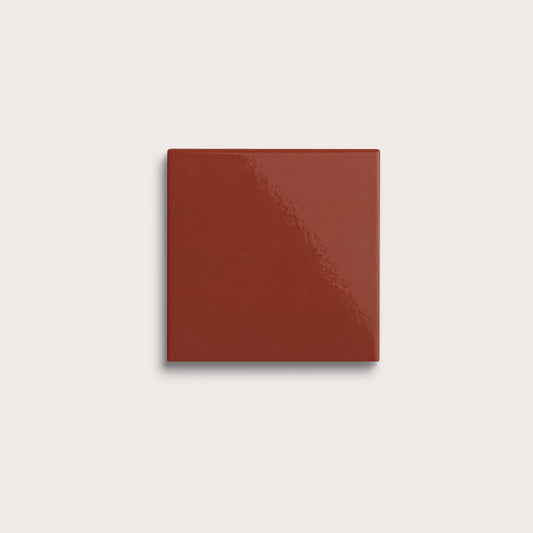 Raspberry Beret ceramic tile, 4 by 4 inches, gloss finish