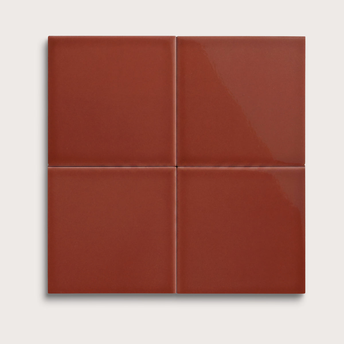 Raspberry Beret ceramic tile, 6 by 6 inches, gloss finish