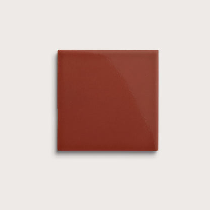 Raspberry Beret ceramic tile, 6 by 6 inches, gloss finish