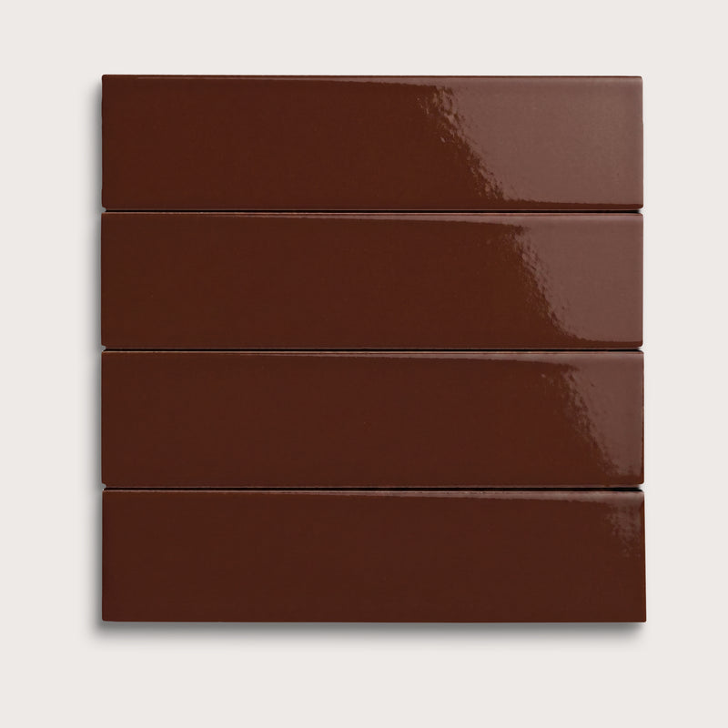 Red Red Wine ceramic tile, 2 by 8 inches, gloss finish