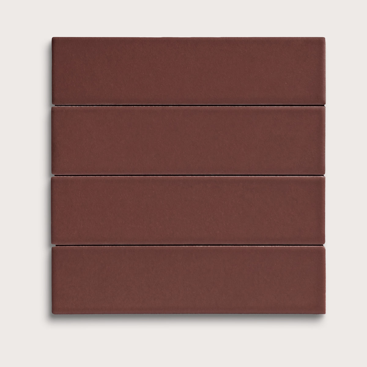 Red Red Wine ceramic tile, 2 by 8 inches, matte finish