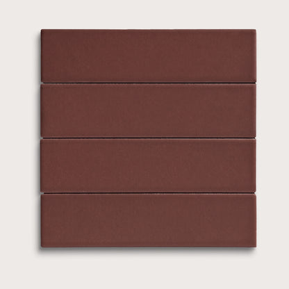 Red Red Wine ceramic tile, 2 by 8 inches, matte finish