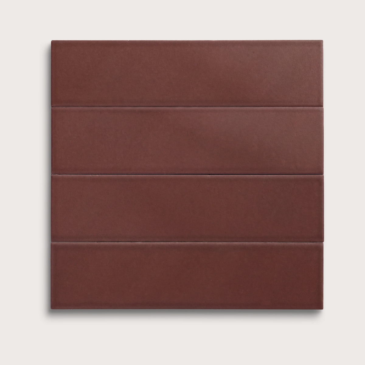 Red Red Wine ceramic tile, 3 by 12 inches, matte finish