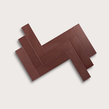 Red Red Wine ceramic tile, 3 by 12 inches, matte finish