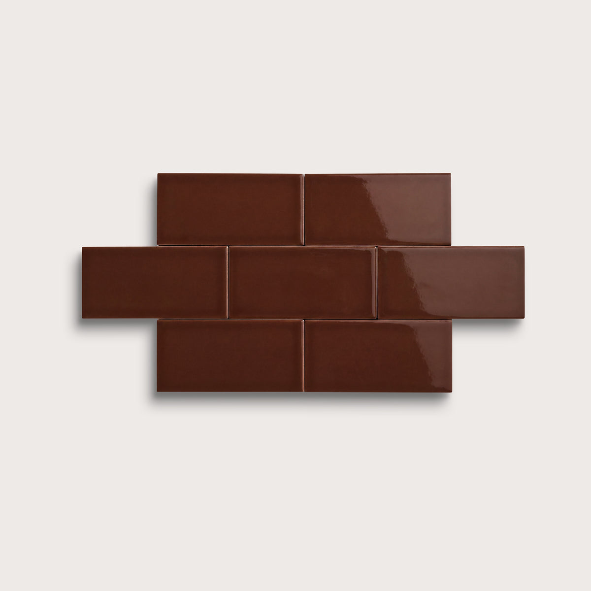 Red Red Wine ceramic tile, 3 by 6 inches, gloss finish