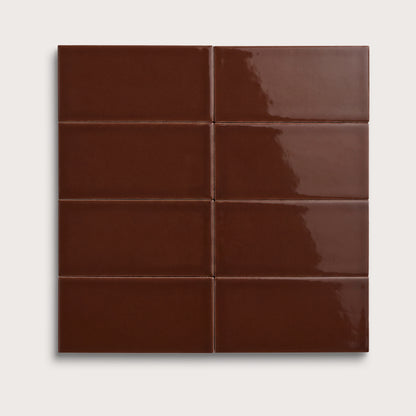 Red Red Wine ceramic tile, 3 by 6 inches, gloss finish