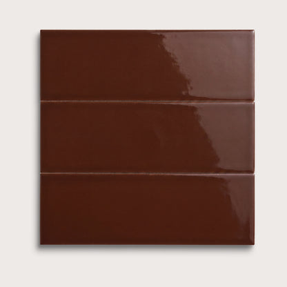 Red Red Wine ceramic tile, 4 by 12 inches, gloss finish