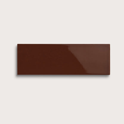 Red Red Wine ceramic tile, 4 by 12 inches, gloss finish