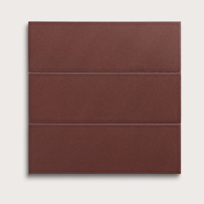 Red Red Wine ceramic tile, 4 by 12 inches, matte finish