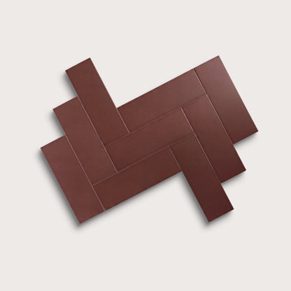 Red Red Wine ceramic tile, 4 by 12 inches, matte finish