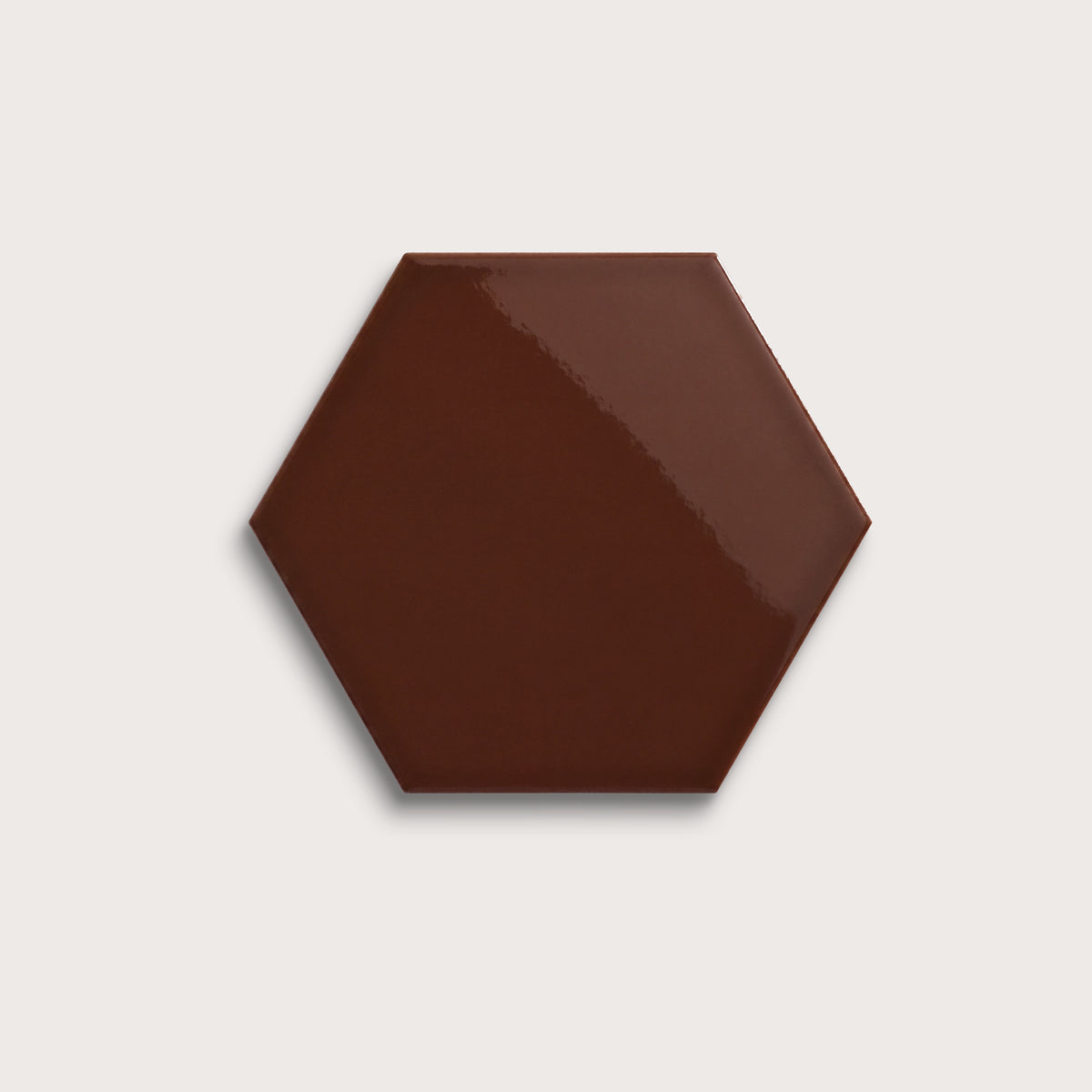 Red Red Wine ceramic tile, 8 inch hex, gloss finish