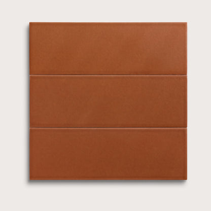Saddle ceramic tile, 4 by 12 inches, matte finish