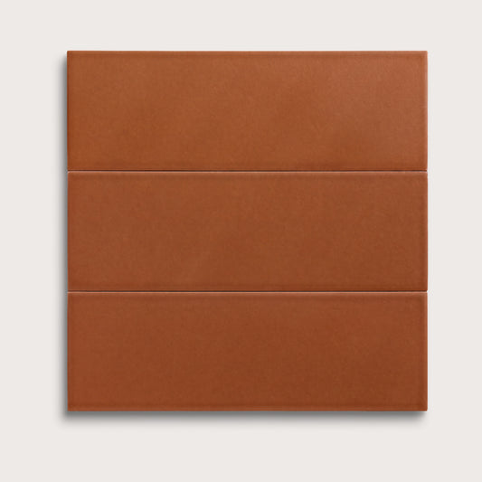 Saddle ceramic tile, 4 by 12 inches, matte finish